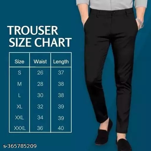 Lycra Blend Designer Formal Trousers For Man