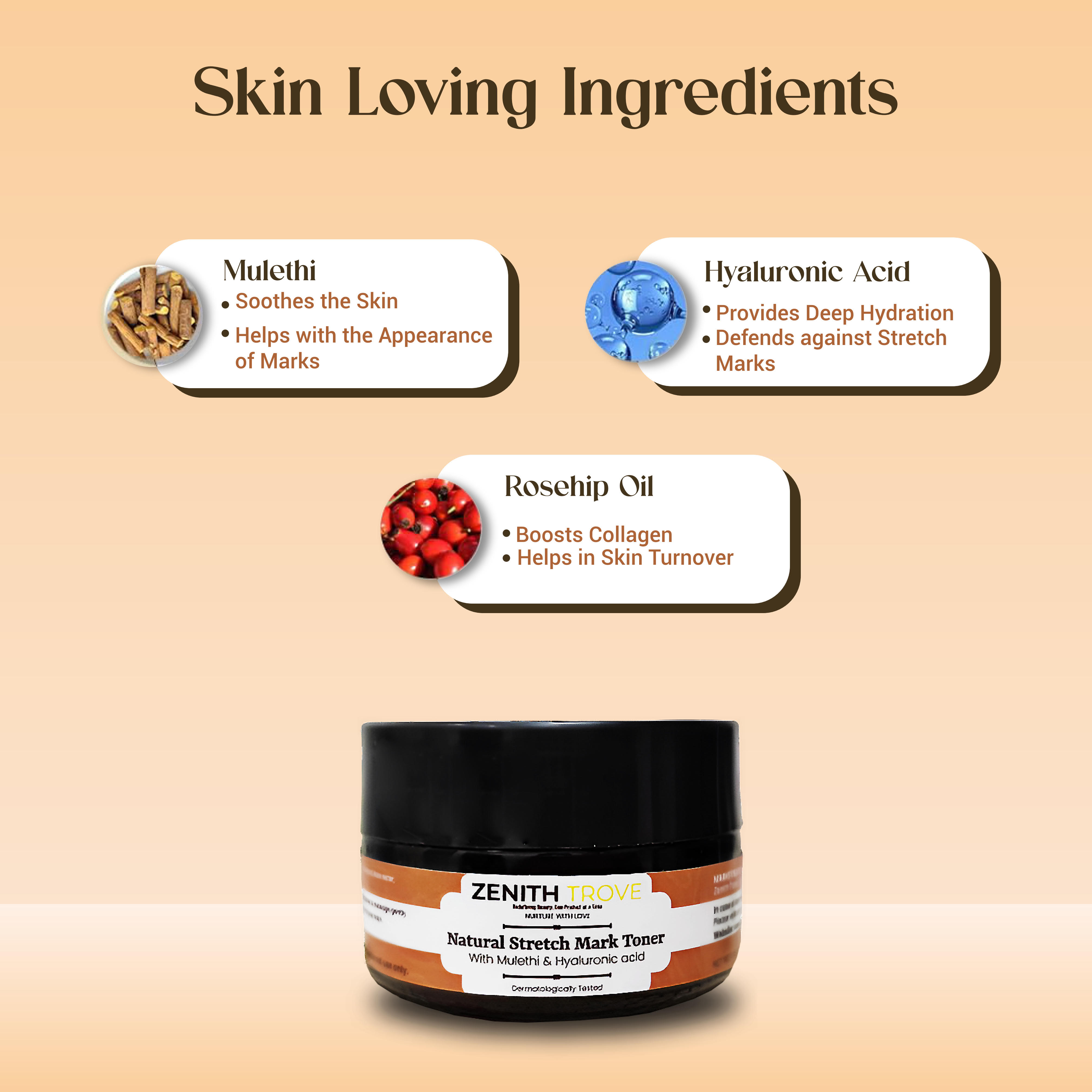 zenith trove natural stretch mark toner cream herbal moisturizing formula for scars pregnancy and postpartum care skin firming