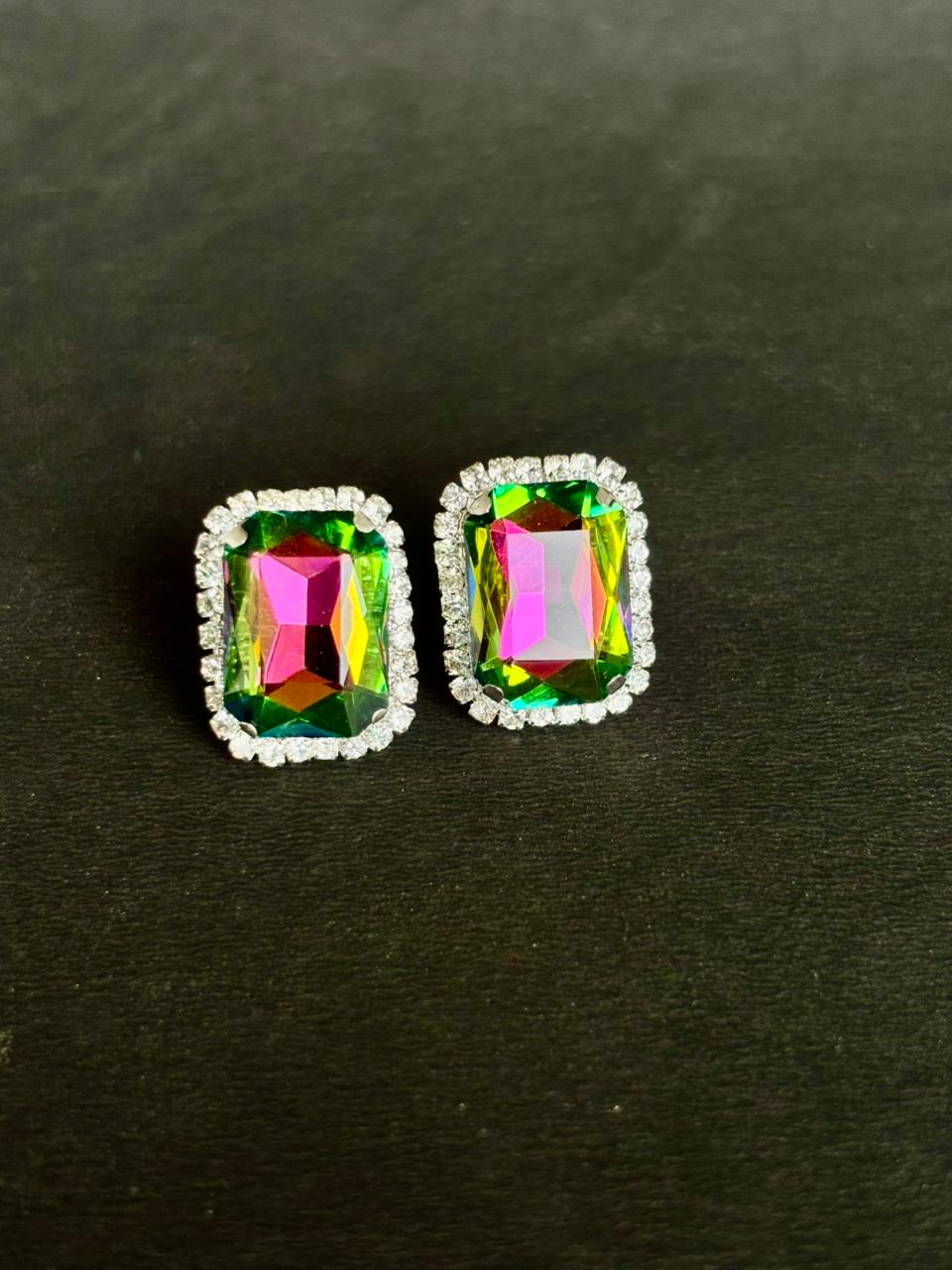 Combo Pack of 6 Premium Stud Earrings for Women & Girls | Crystal Stone & Pearl Design | Multicolor Party & Daily Wear Jewellery